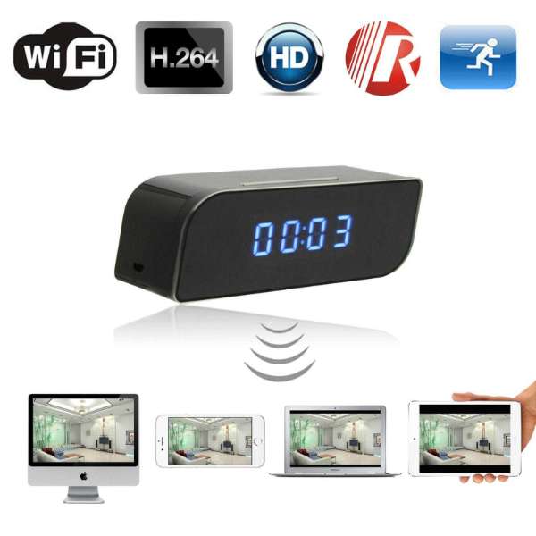 Table Clock Wi-Fi Night Vision Hidden Camera