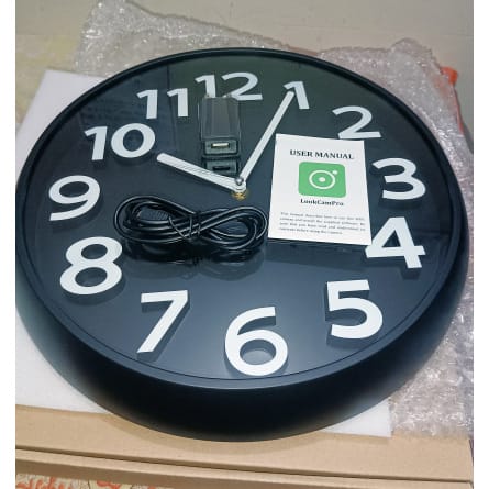Spy Wall Clock With Motion Detection Wi-Fi Camera