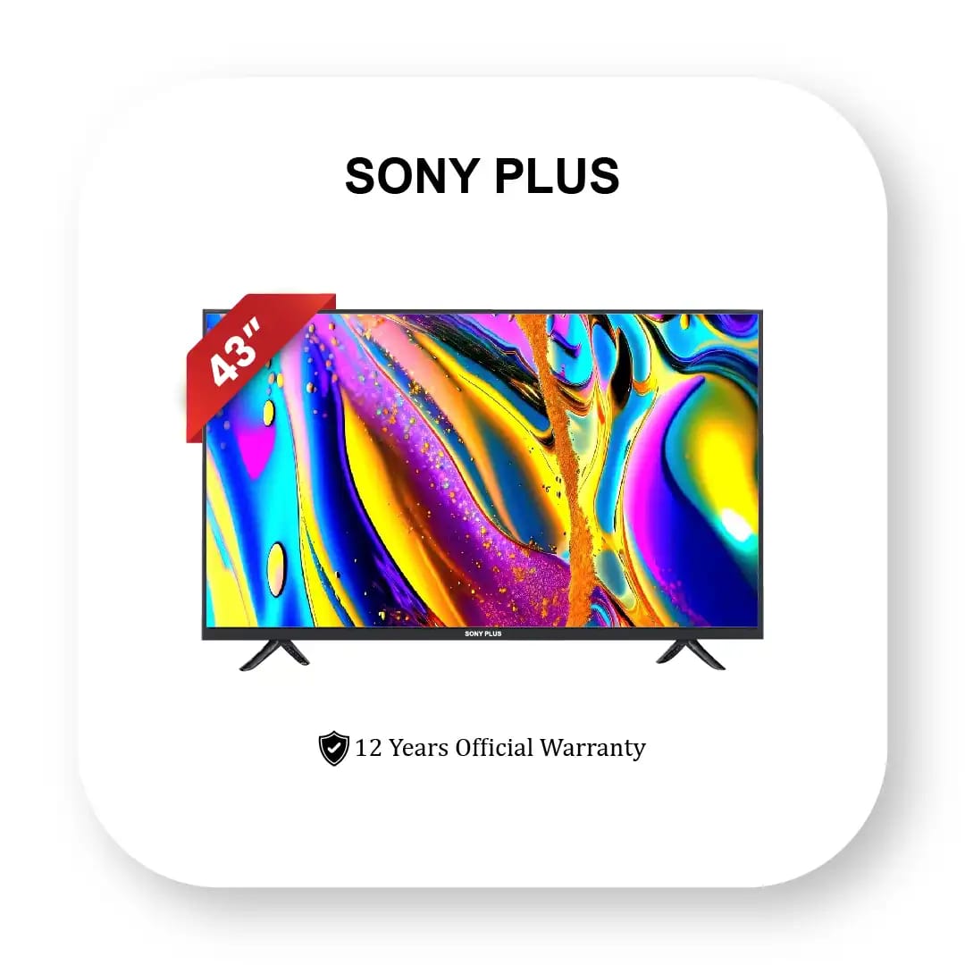 Sony Plus 43 Inch Double Glass Voice Control Smart Android LED TV