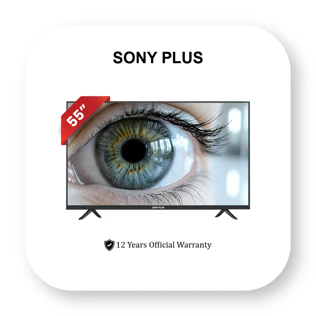 Sony Plus 55 Inch Frameless Voice Control 4K UHD Smart Android TV