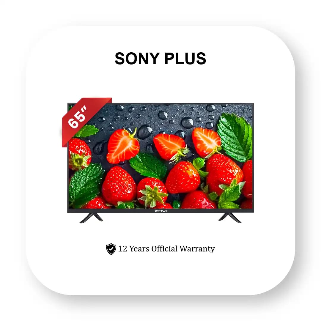 Sony Plus 65 Inch Frameless Voice Control 4K Smart Android TV