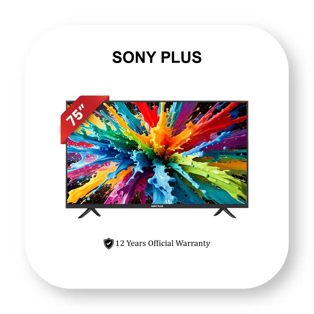 Sony Plus 75 Inch Frameless Voice Control 4K UHD Smart Android TV